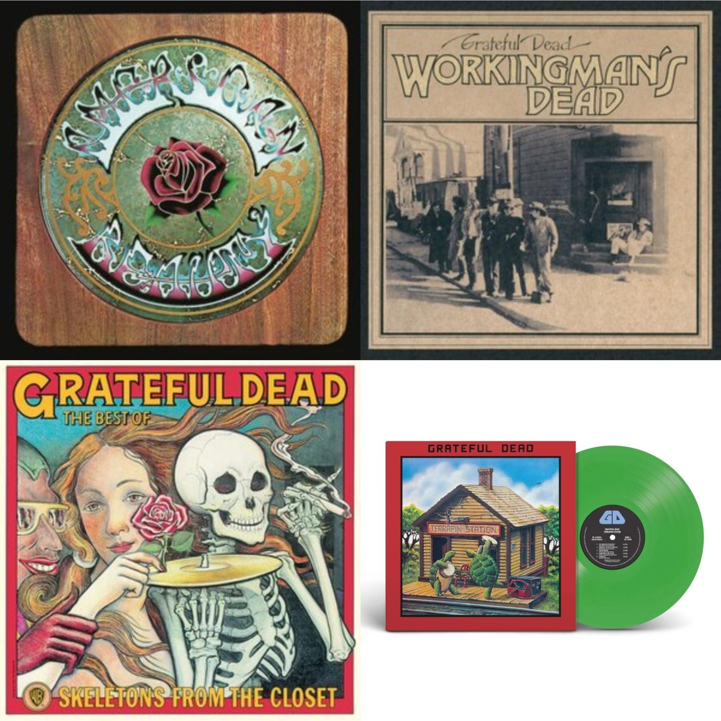 Grateful Dead - American Beauty & Workingman's Dead (180G) & Skeletons From The Closet: The Best Of Grateful Dead & Terrapin Station (Emerald Green LP Vinyl) (Syeor)