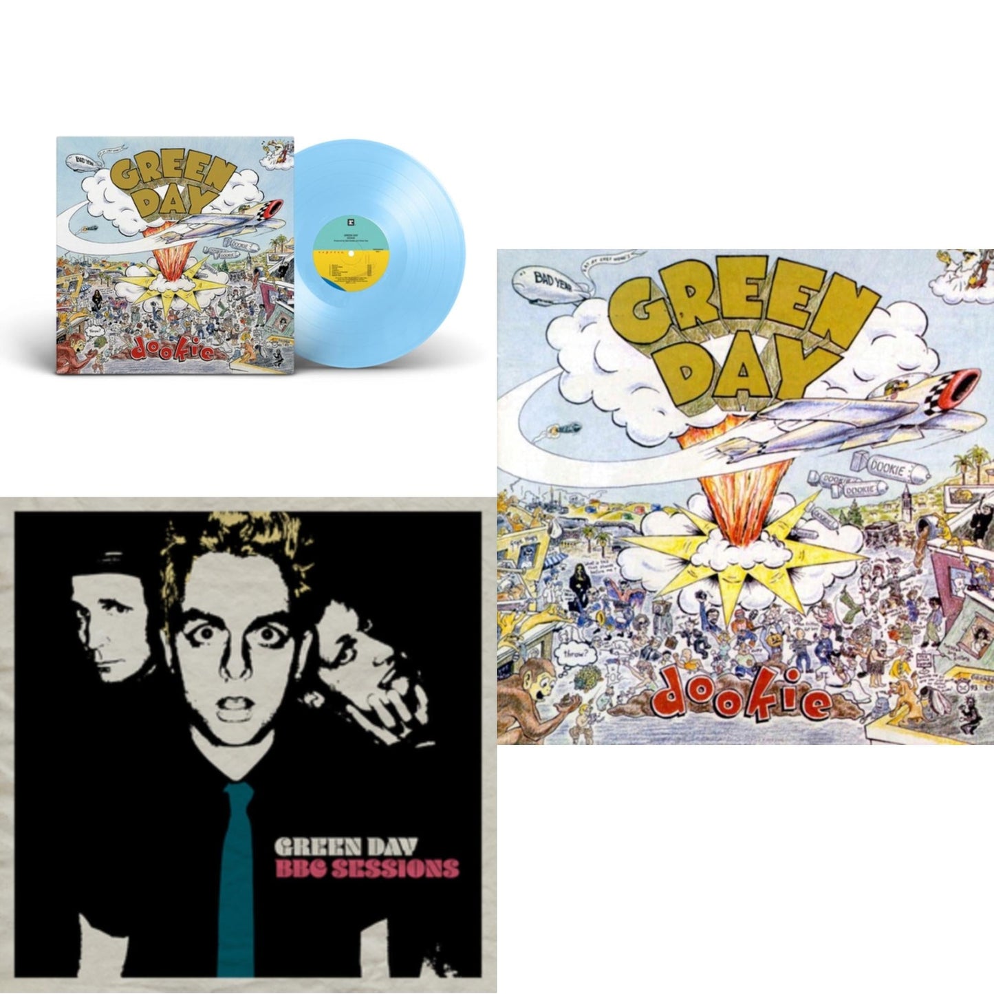 Green Day - Dookie (X) (Baby Blue LP Vinyl) & Bbc Sessions (X) (2LP/Milky Clear Vinyl) (I) & Dookie (Picture Disc)