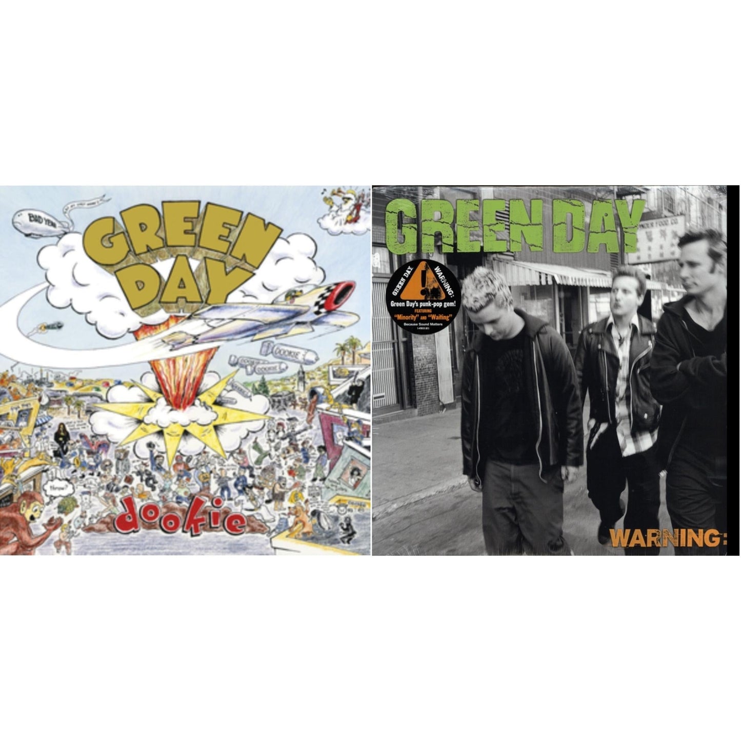 Green Day - Warning & Dookie - LP Vinyl Bundle