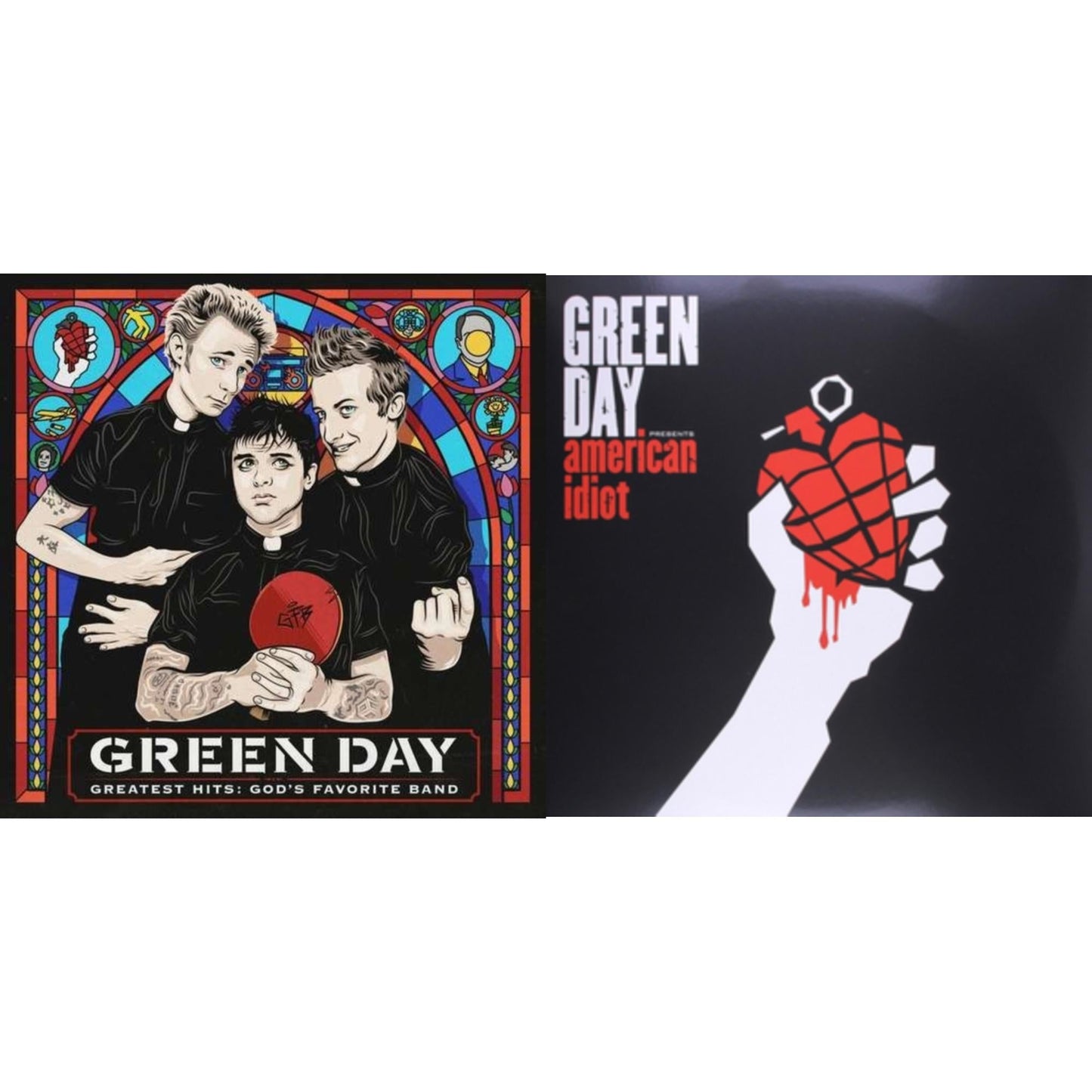 Green Day - American Idiot & Greatest Hits: God's Favorite Band (X) - LP Vinyl Bundle