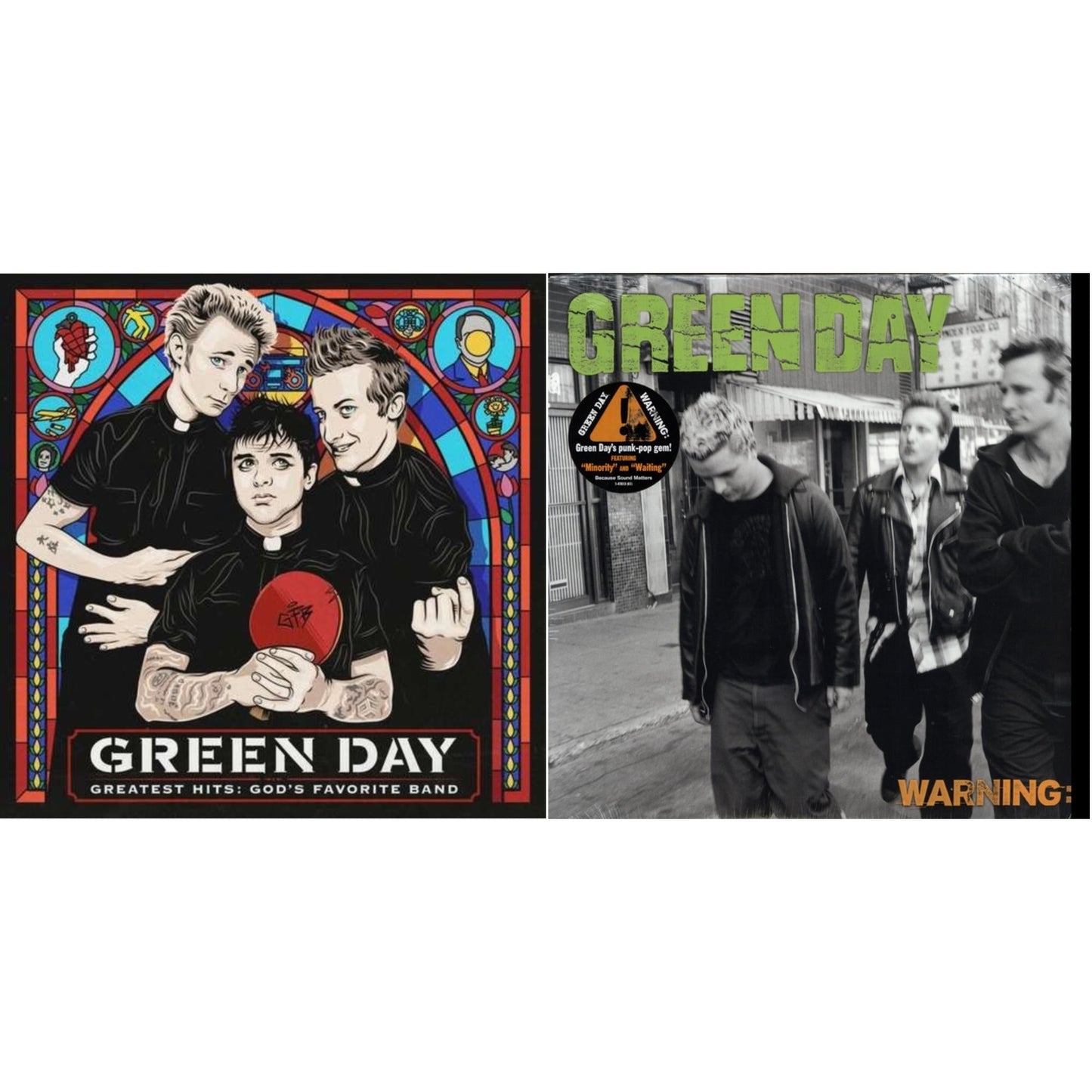 Green Day - Warning & Greatest Hits: God's Favorite Band (X) - LP Vinyl Bundle