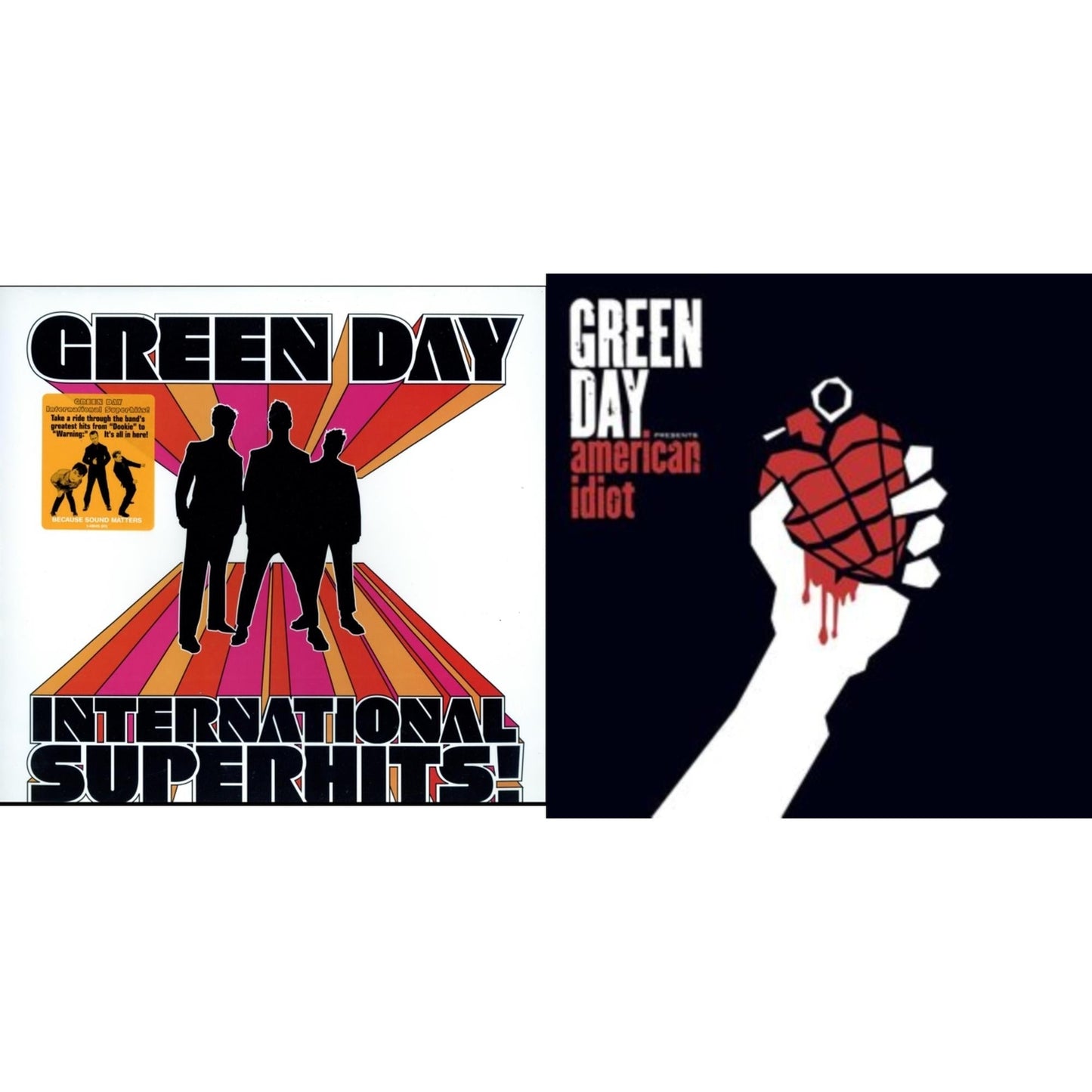 Green Day - International Superhits & American Idiot (W/Poster) - LP Vinyl Bundle