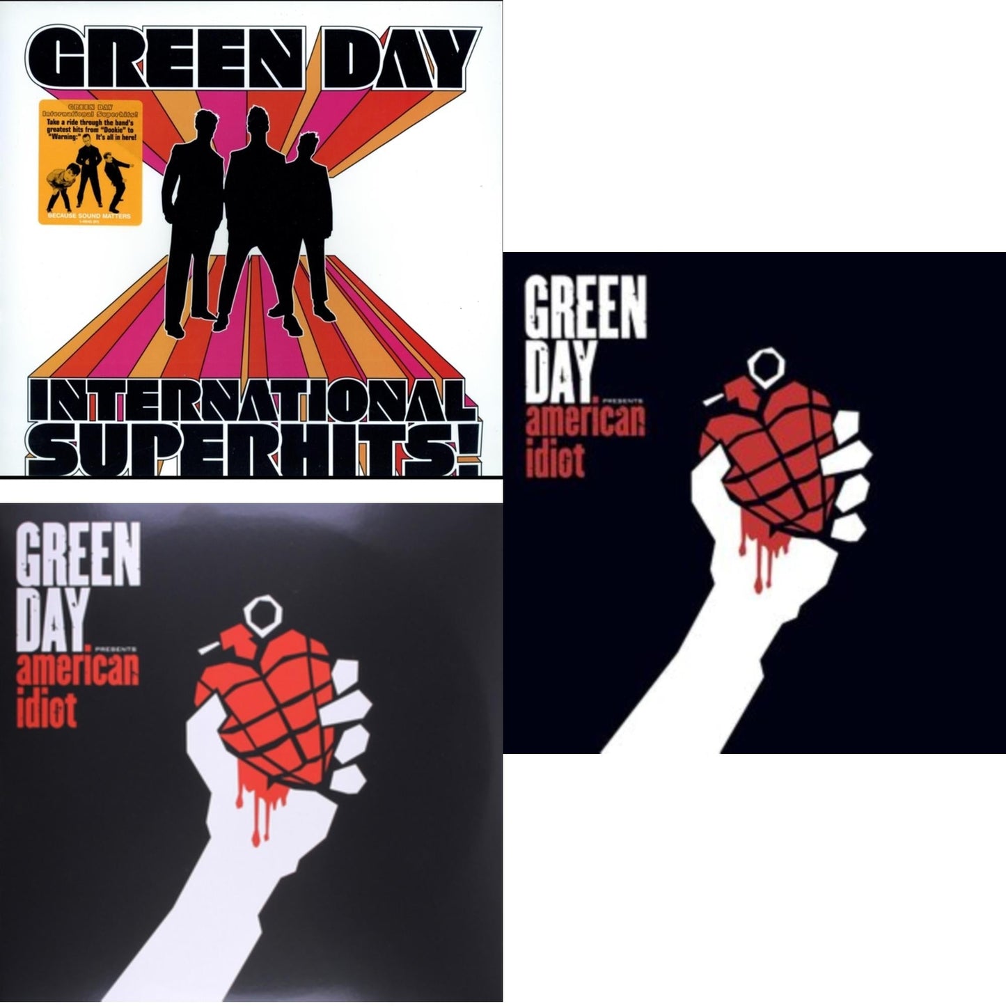 Green Day - International Superhits & American Idiot & American Idiot (W/Poster) - LP Vinyl Bundle