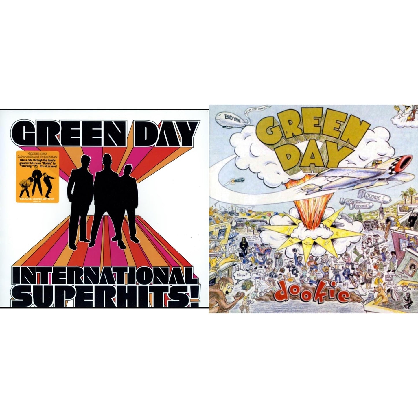 Green Day - International Superhits & Dookie (Picture Disc) - LP Vinyl Bundle