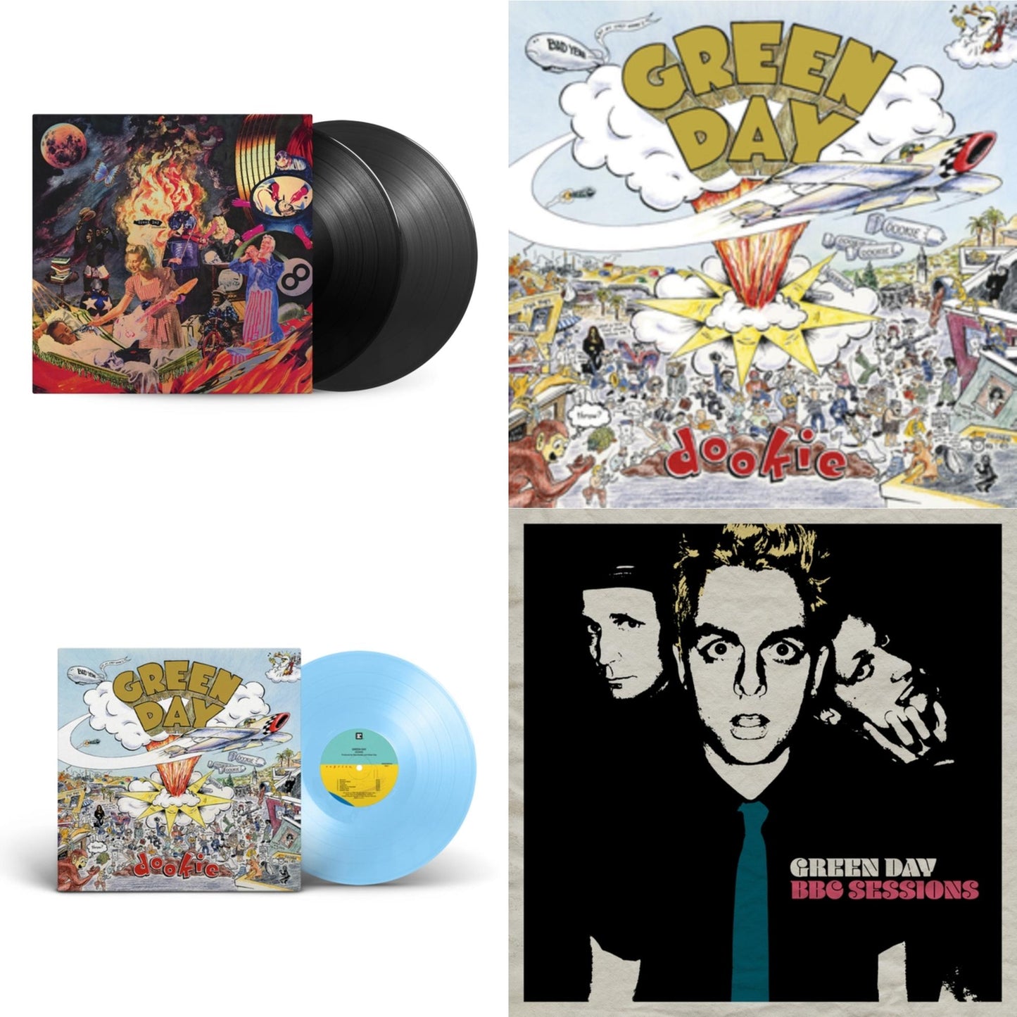 Green Day - Dookie (X) (Baby Blue LP Vinyl) & Bbc Sessions (X) (2LP) & Insomniac (25Th Anniversary/2LP) & Dookie