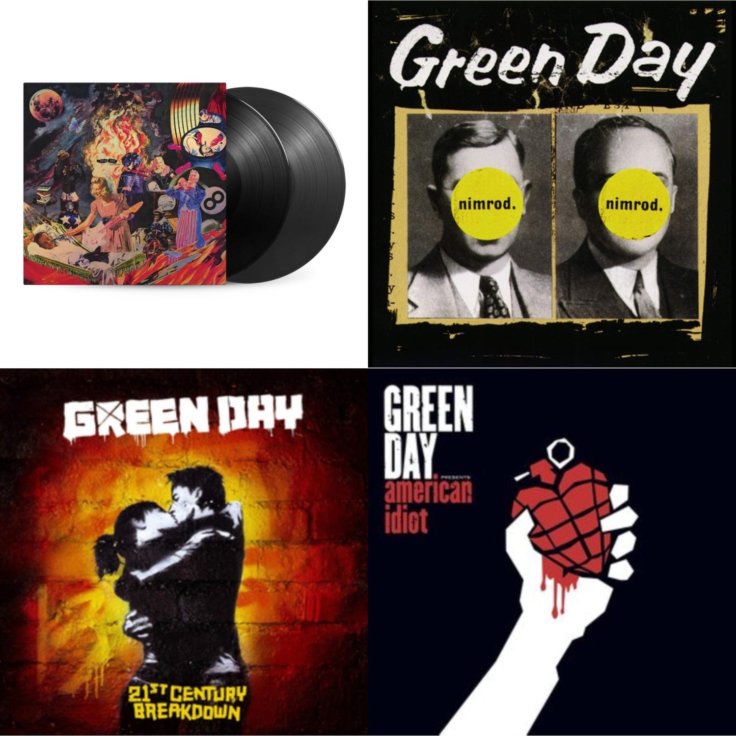 Green Day - Insomniac (25Th Anniversary/2LP) & Nimrod & 21St Century Breakdown & American Idiot (W/Poster)