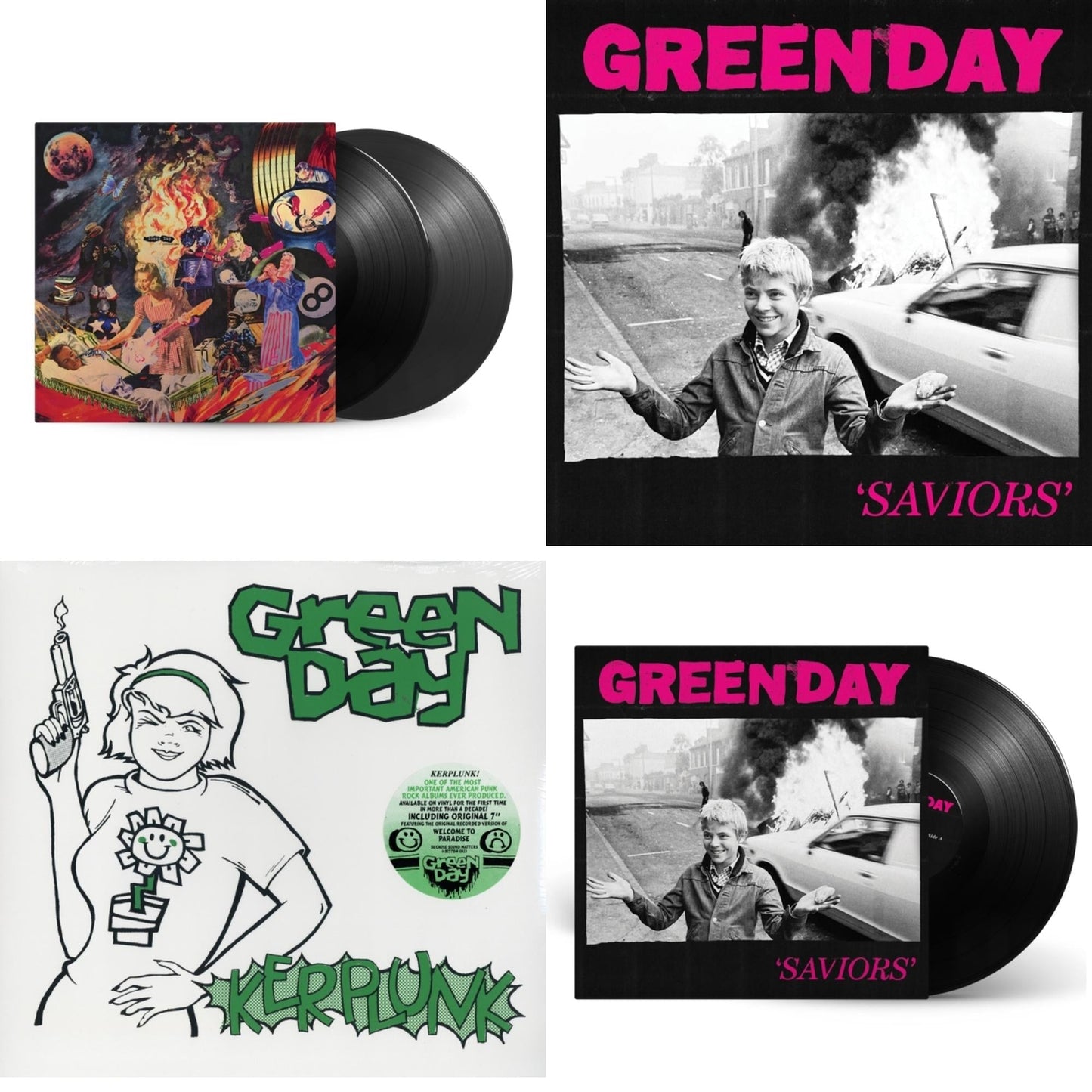 Green Day - Saviors (180G/Deluxe LP Vinyl) & Saviors & Insomniac (25Th Anniversary/2LP) & Kerplunk (120G/7Inch Single)