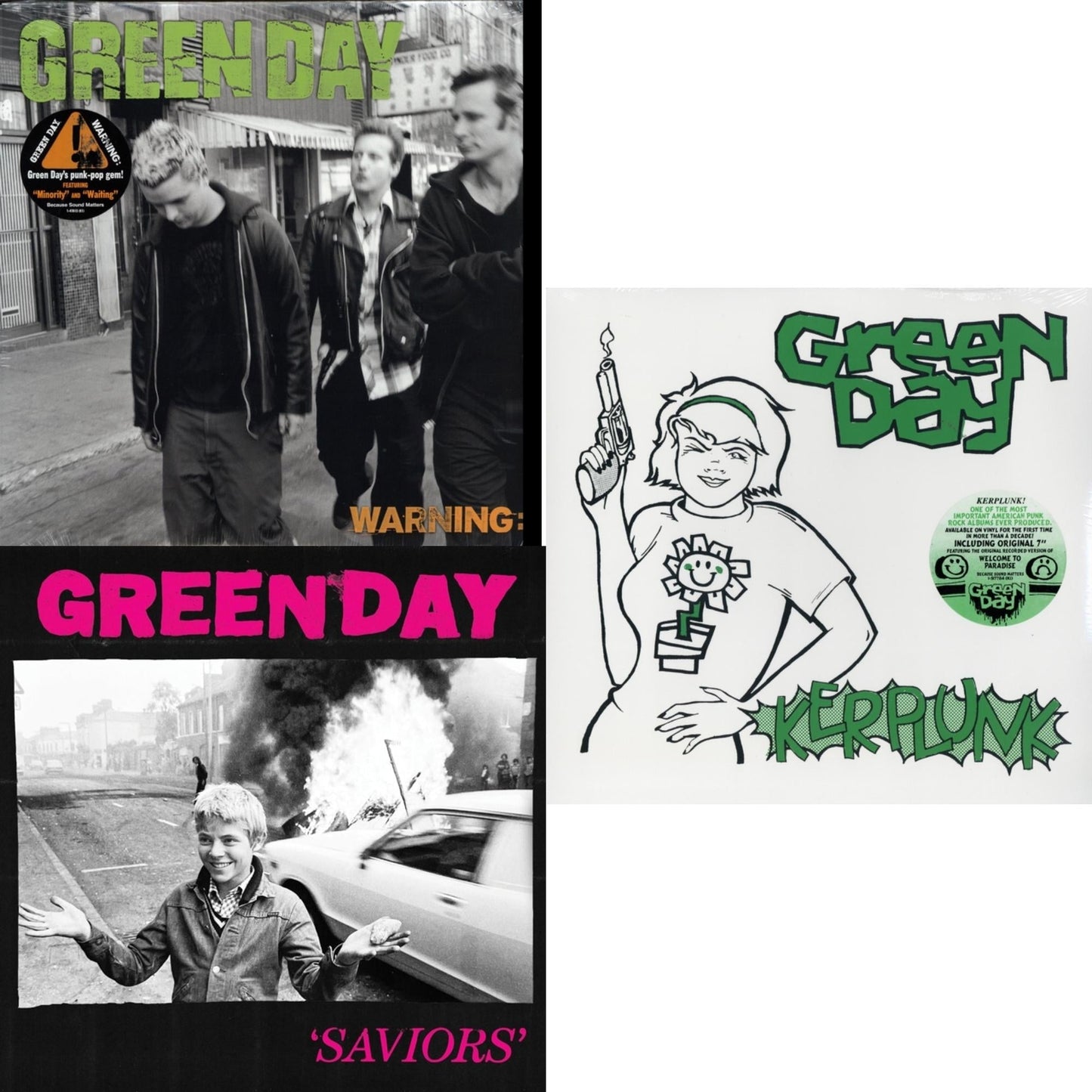 Green Day - Warning & Saviors (180G/Deluxe LP Vinyl) & Kerplunk (120G/7Inch Single)