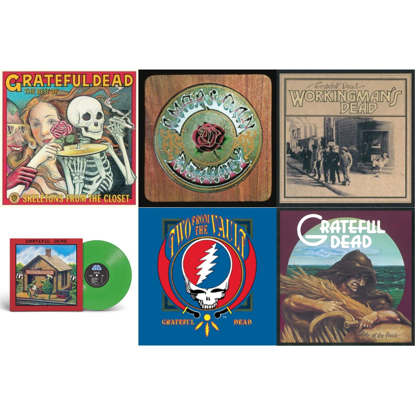 Grateful Dead - Terrapin Station (Emerald Green LP Vinyl) (Syeor) & Wake Of The Flood (50Th Anniversary Remaster) & Workingman's Dead (180G) & American Beauty & Skeletons From The Closet: The Best Of Grateful Dead & Two From The Vault