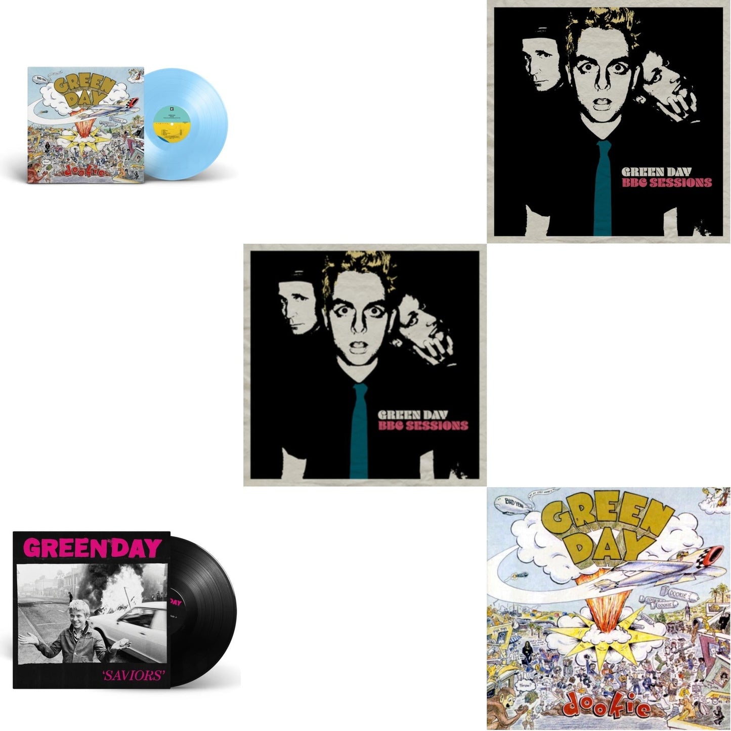 Green Day - Dookie (X) (Baby Blue LP Vinyl) & Saviors & Bbc Sessions (X) (2LP/Milky Clear Vinyl) (I) & Bbc Sessions (X) (2LP) & Dookie (Picture Disc)
