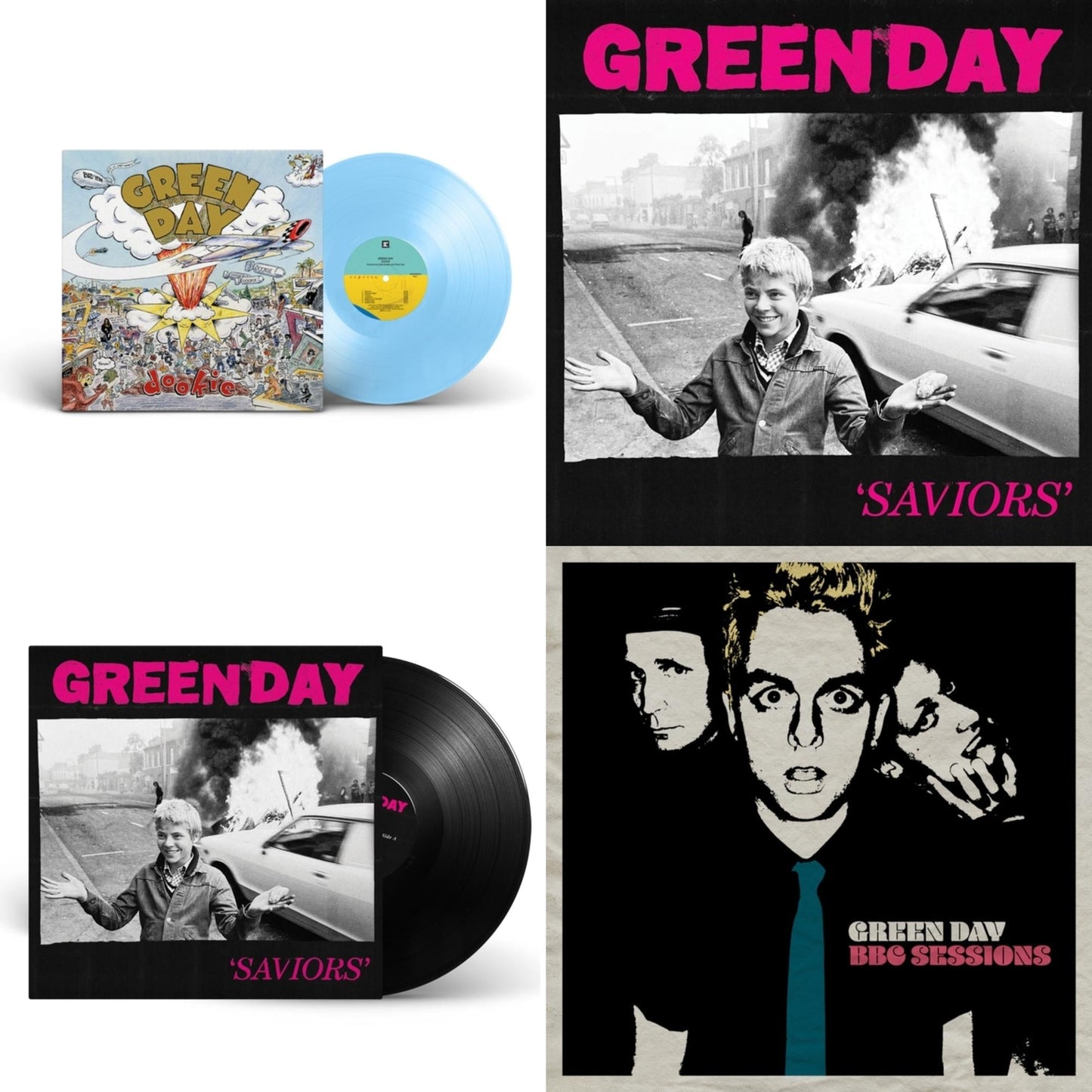 Green Day - Dookie (X) (Baby Blue LP Vinyl) & Saviors (180G/Deluxe LP Vinyl) & Saviors & Bbc Sessions (X) (2LP)