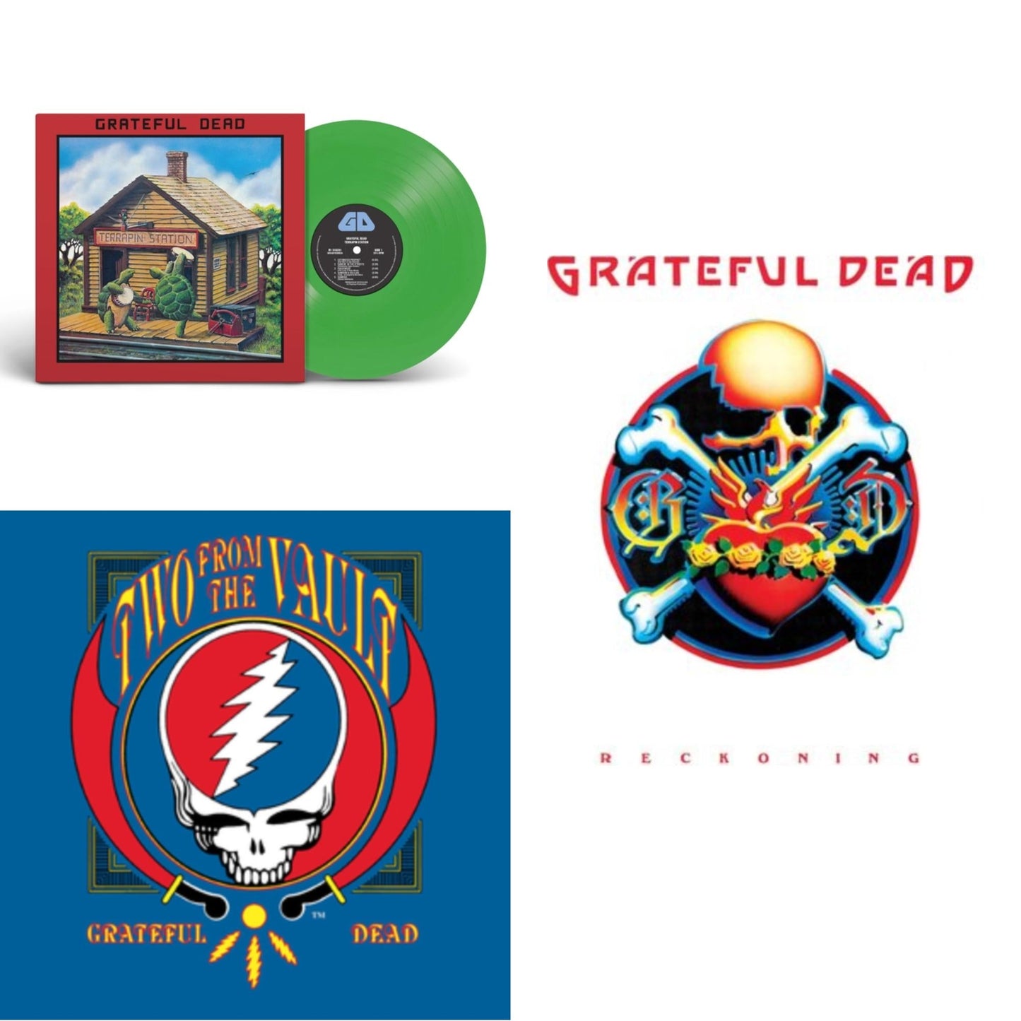 Grateful Dead - Terrapin Station (Emerald Green LP Vinyl) (Syeor) & Reckoning (2LP) & Two From The Vault