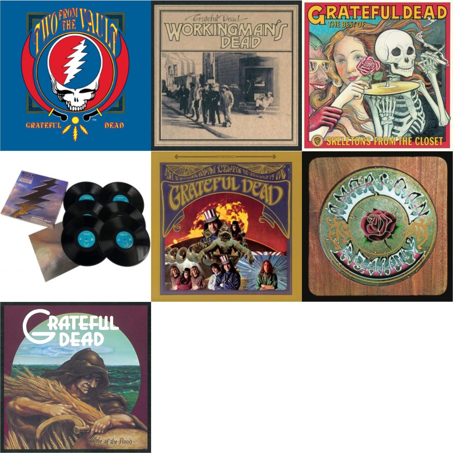 Grateful Dead - Wake Of The Flood (50Th Anniversary Remaster) & Grateful Dead & Workingman's Dead (180G) & American Beauty & Skeletons From The Closet: The Best Of Grateful Dead & Two From The Vault & Dick’S Picks Vol. 19: 10/19/73 Oklahoma City
