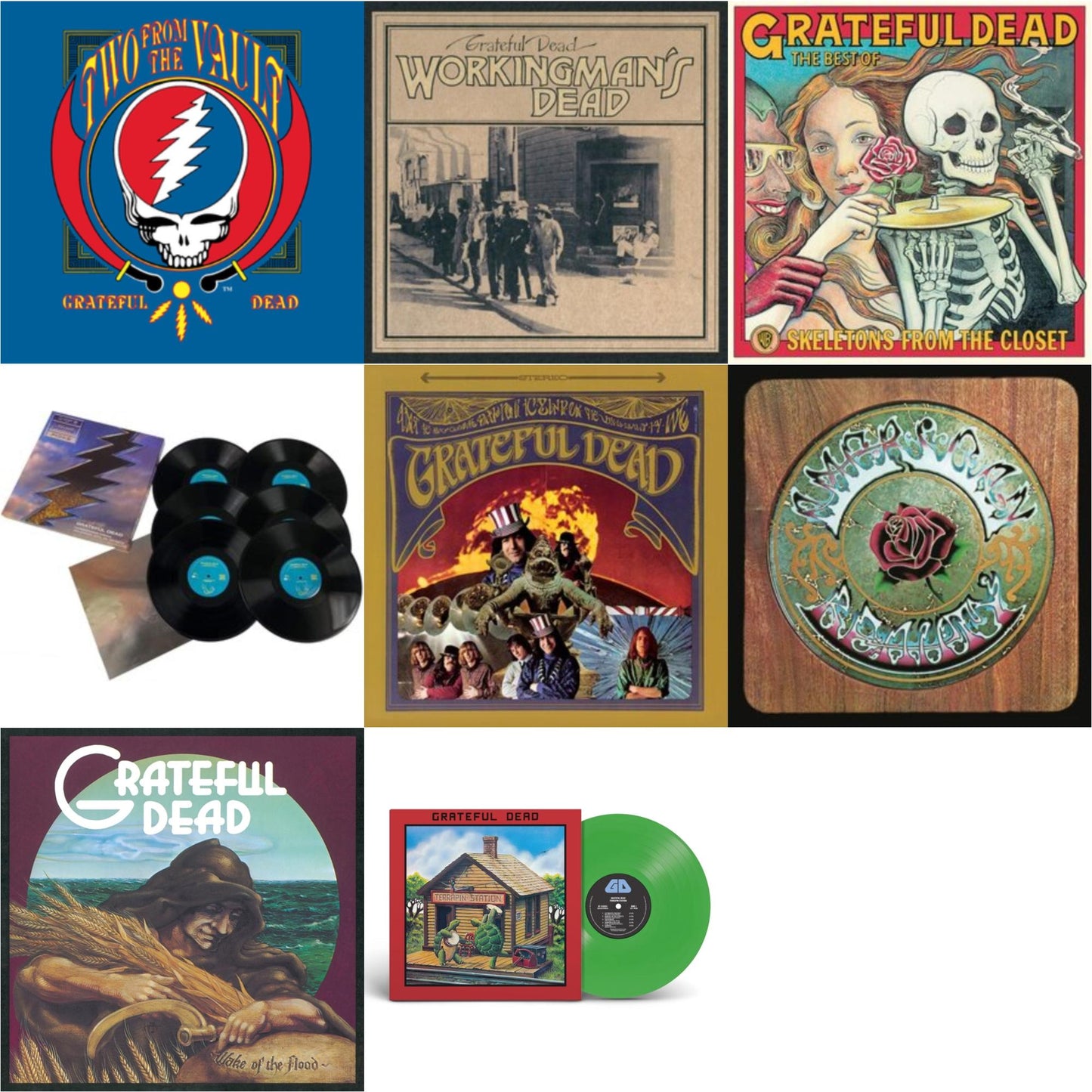 Grateful Dead - Terrapin Station (Emerald Green LP Vinyl) (Syeor) & Wake Of The Flood (50Th Anniversary Remaster) & Grateful Dead & Workingman's Dead (180G) & American Beauty & Skeletons From The Closet: The Best Of Grateful Dead & Two From The Vault