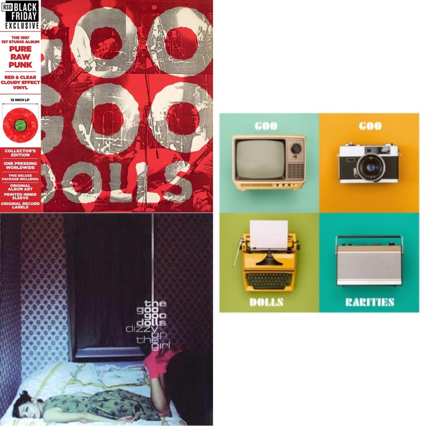 Goo Goo Dolls - Rarities & Dizzy Up The Girl & Goo Goo Dolls (Red & Clear Cloud LP Vinyl)