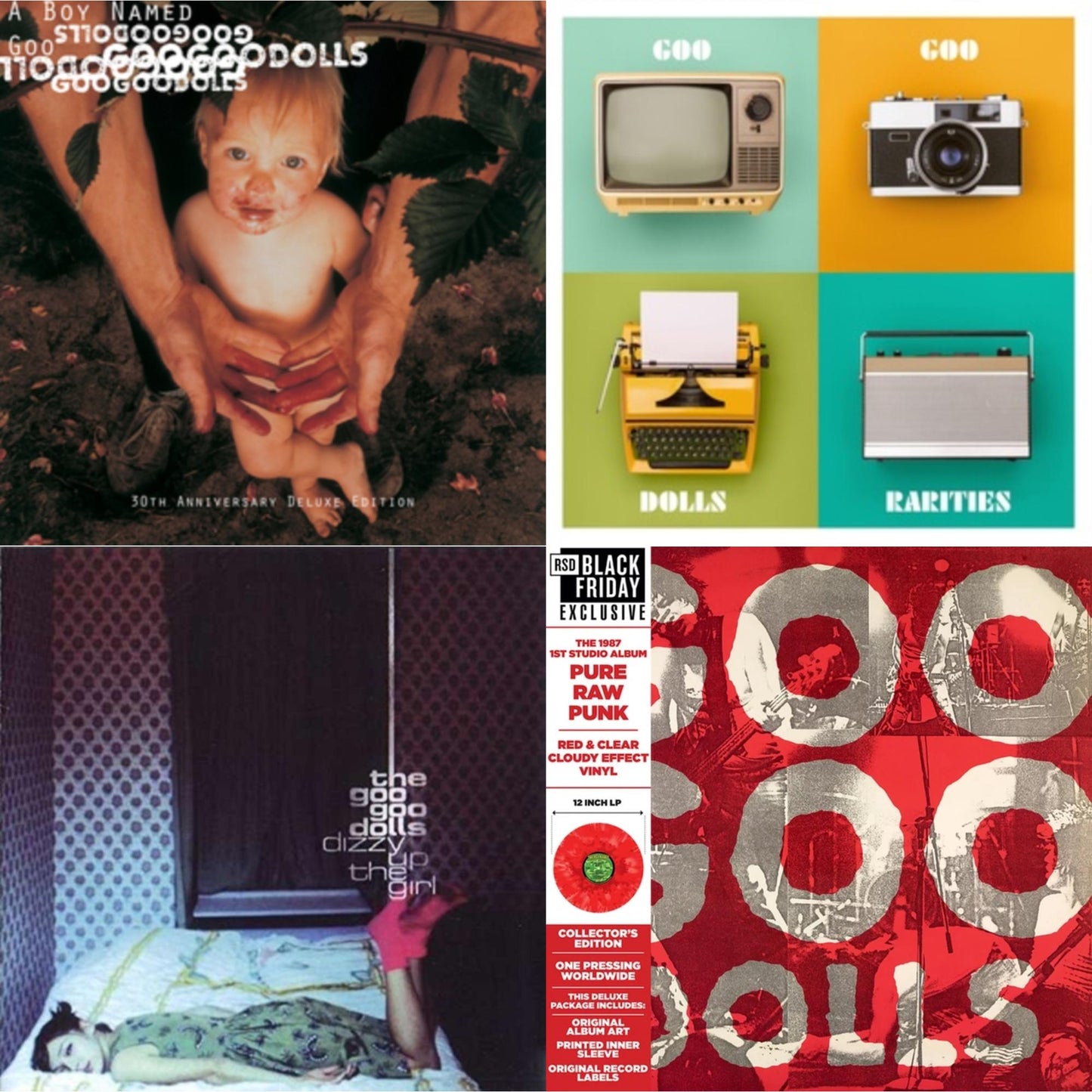 Goo Goo Dolls - Boy Named Goo (X) (30Th Anniversary/Deluxe/2LP) & Rarities & Dizzy Up The Girl & Goo Goo Dolls (Red & Clear Cloud LP Vinyl)