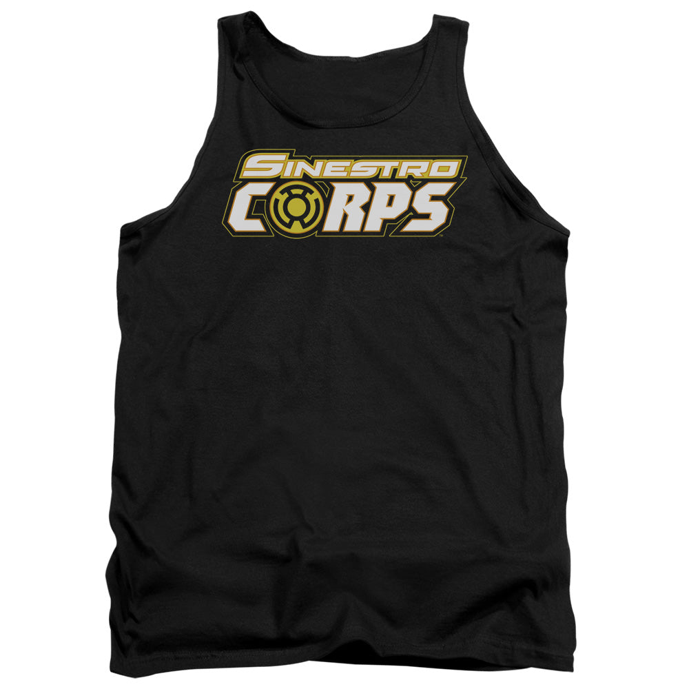 Green Lantern Sinestro Corps Logo Mens Tank Top Shirt Black Officially Licensed