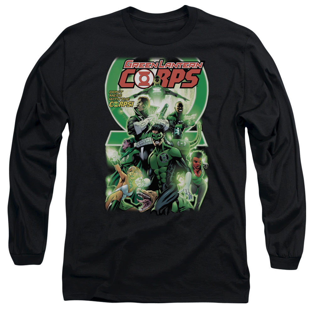 Green Lantern Gl Corps #25 Cover Mens Long Sleeve Shirt Black Officially Licensed