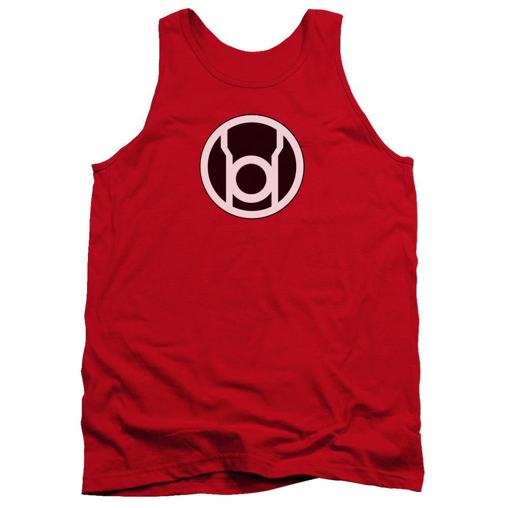 Green Lantern Red Lantern Logo Mens Tank Top Shirt Red Officially Licensed
