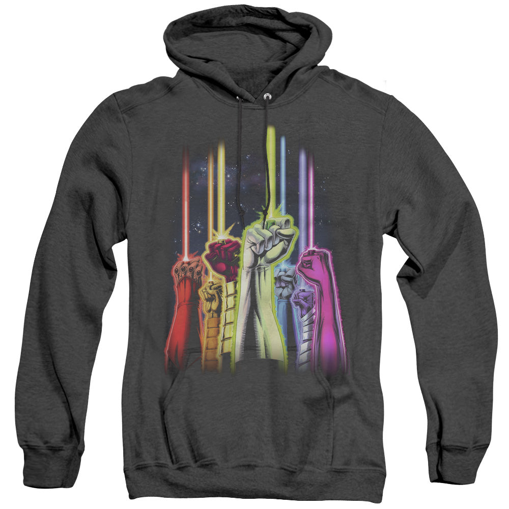 Green Lantern Rainbow Corps Heather Mens Hoodie Black Officially Licensed