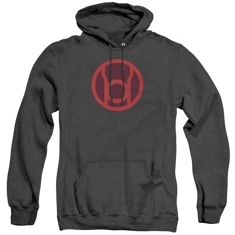 Green Lantern Red Symbol Heather Mens Hoodie Black Officially Licensed