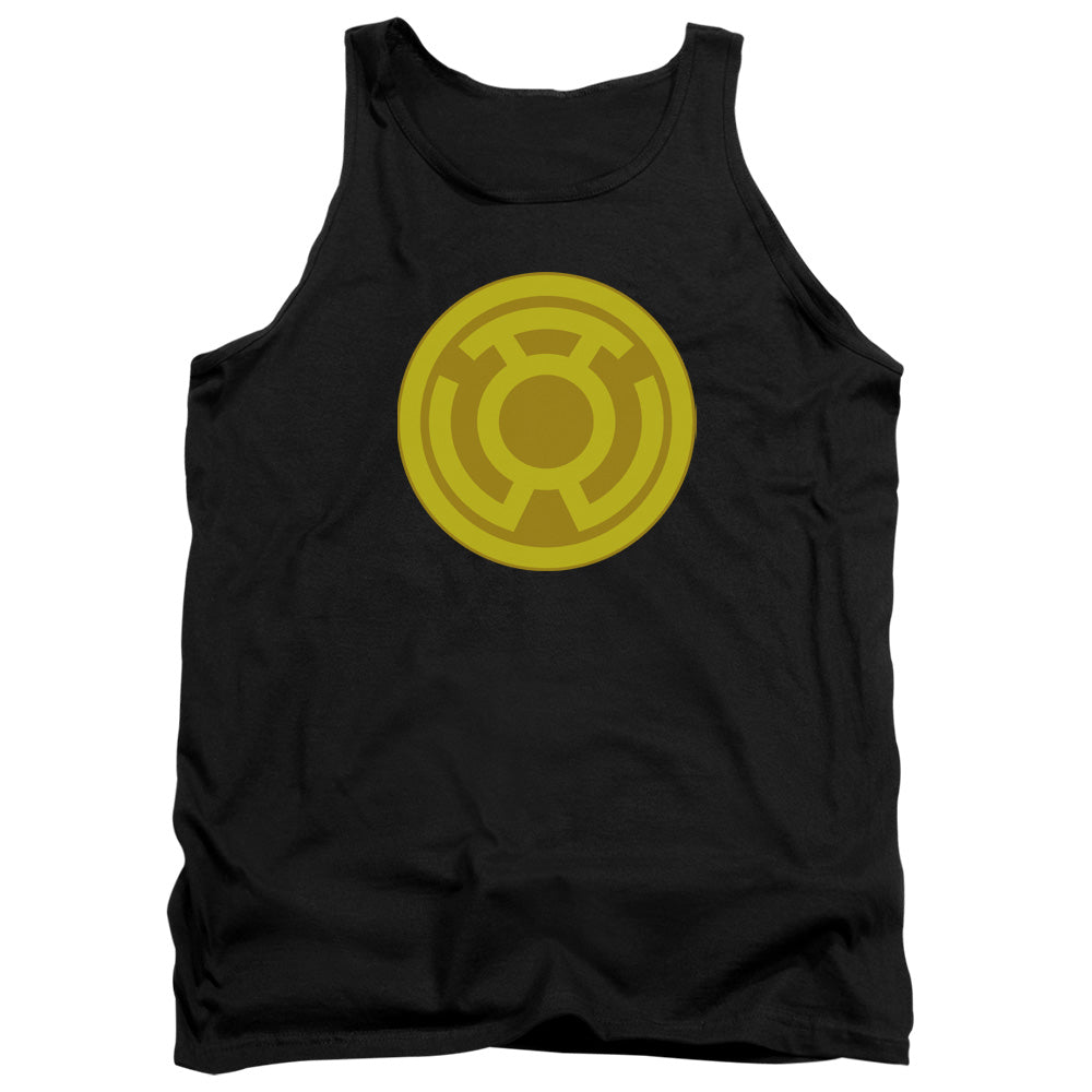 Green Lantern Yellow Symbol Mens Tank Top Shirt Black Officially Licensed
