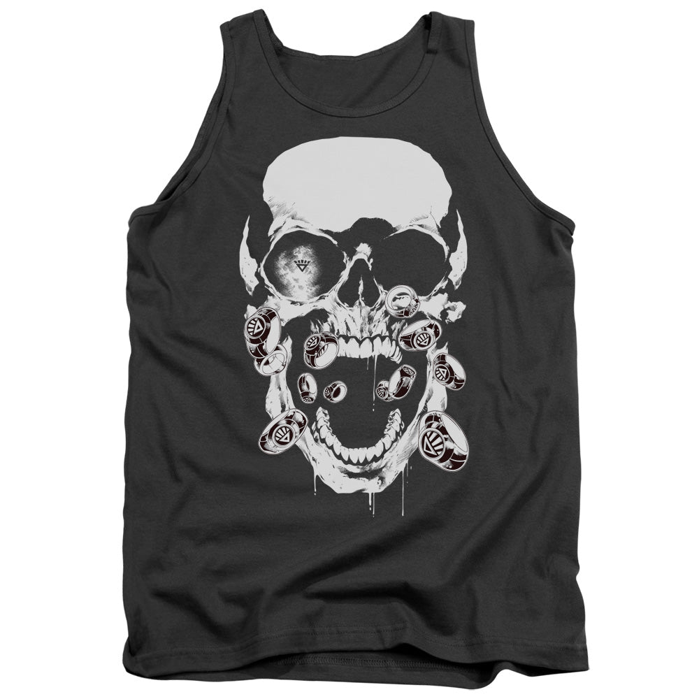 Green Lantern Black Lantern Skull Mens Tank Top Shirt Charcoal Officially Licensed