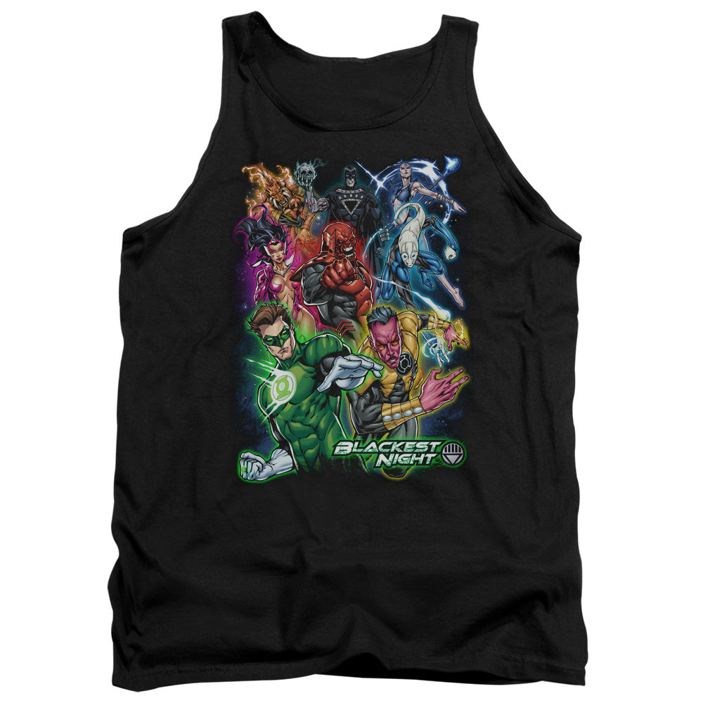 Green Lantern Blackest Group Mens Tank Top Shirt Black Officially Licensed