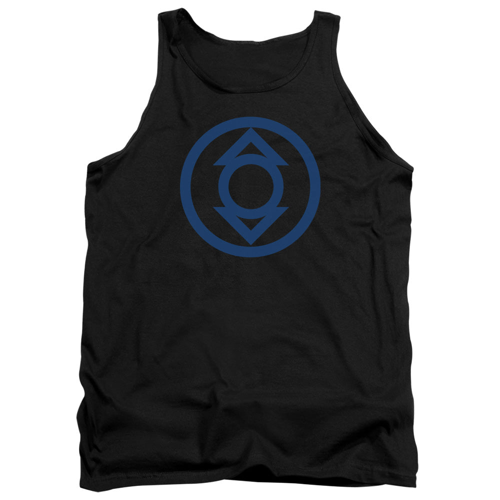 Green Lantern Blue Emblem Mens Tank Top Shirt Black Officially Licensed
