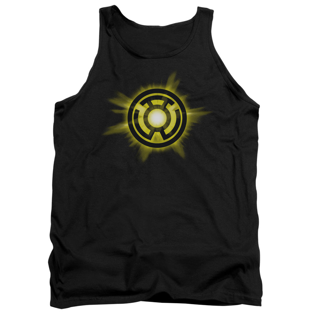 Green Lantern Yellow Glow Mens Tank Top Shirt Black Officially Licensed
