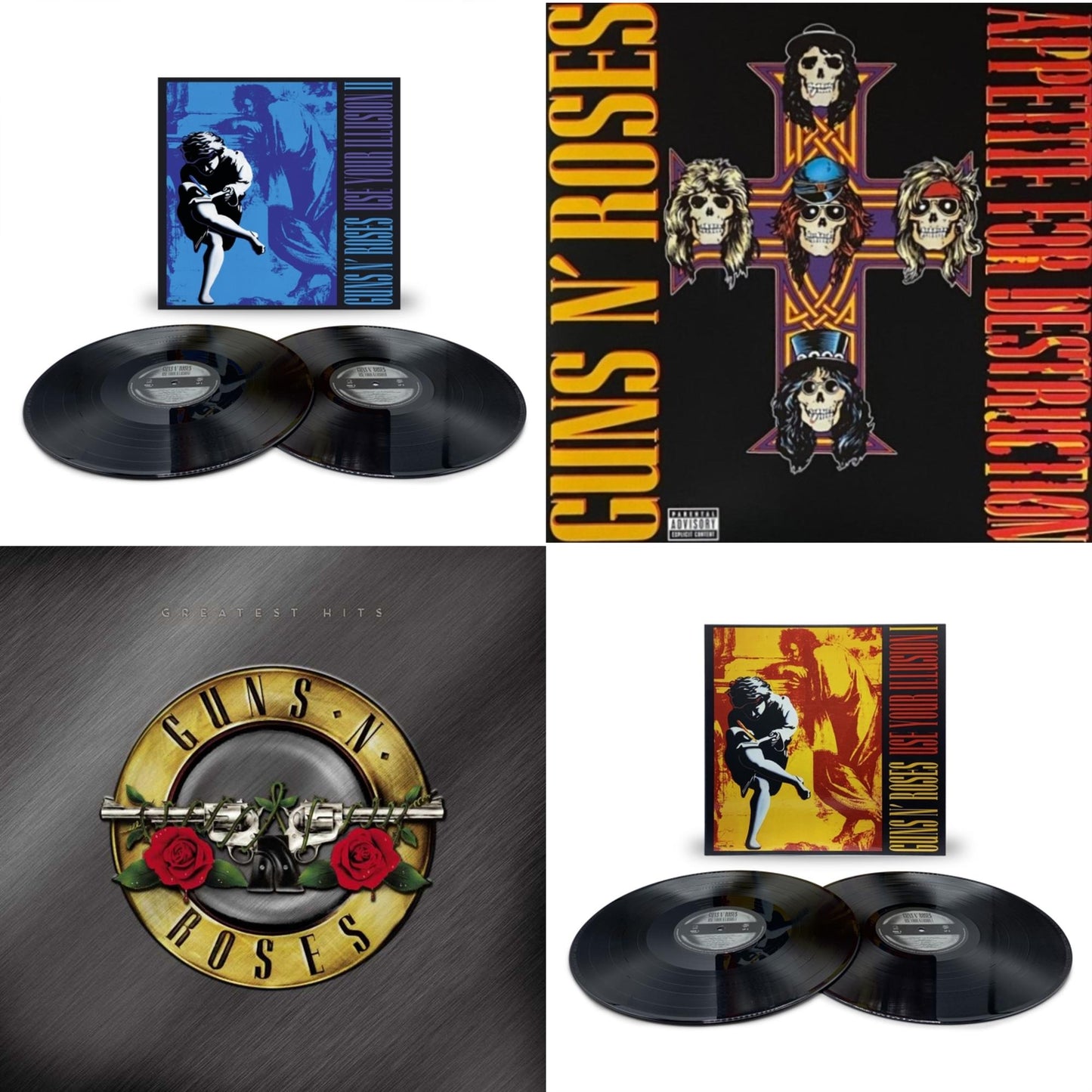 Guns N' Roses - Use Your Illusion Ii (X) (2LP) & Appetite For Destruction & Greatest Hits (2LP) & Use Your Illusion I (X) (2LP)