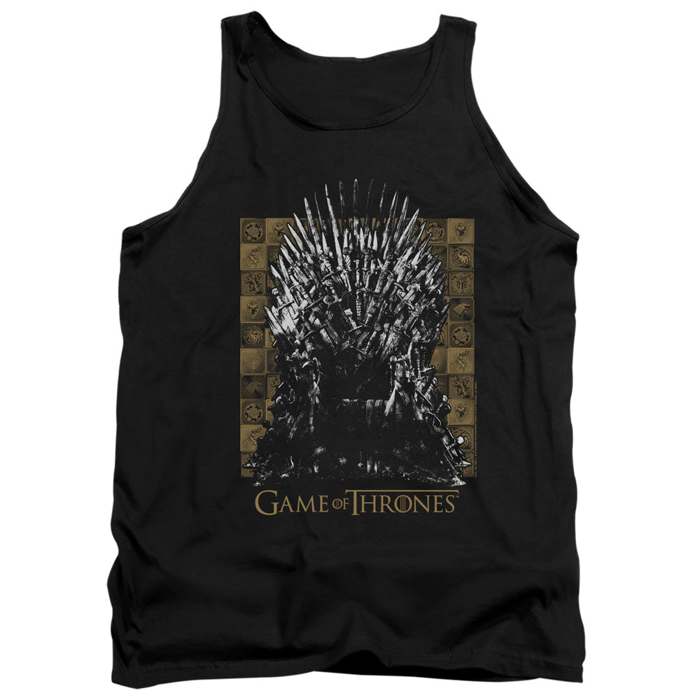 Game Of Thrones Iron Throne Mens Tank Top Shirt Black Officially Licensed