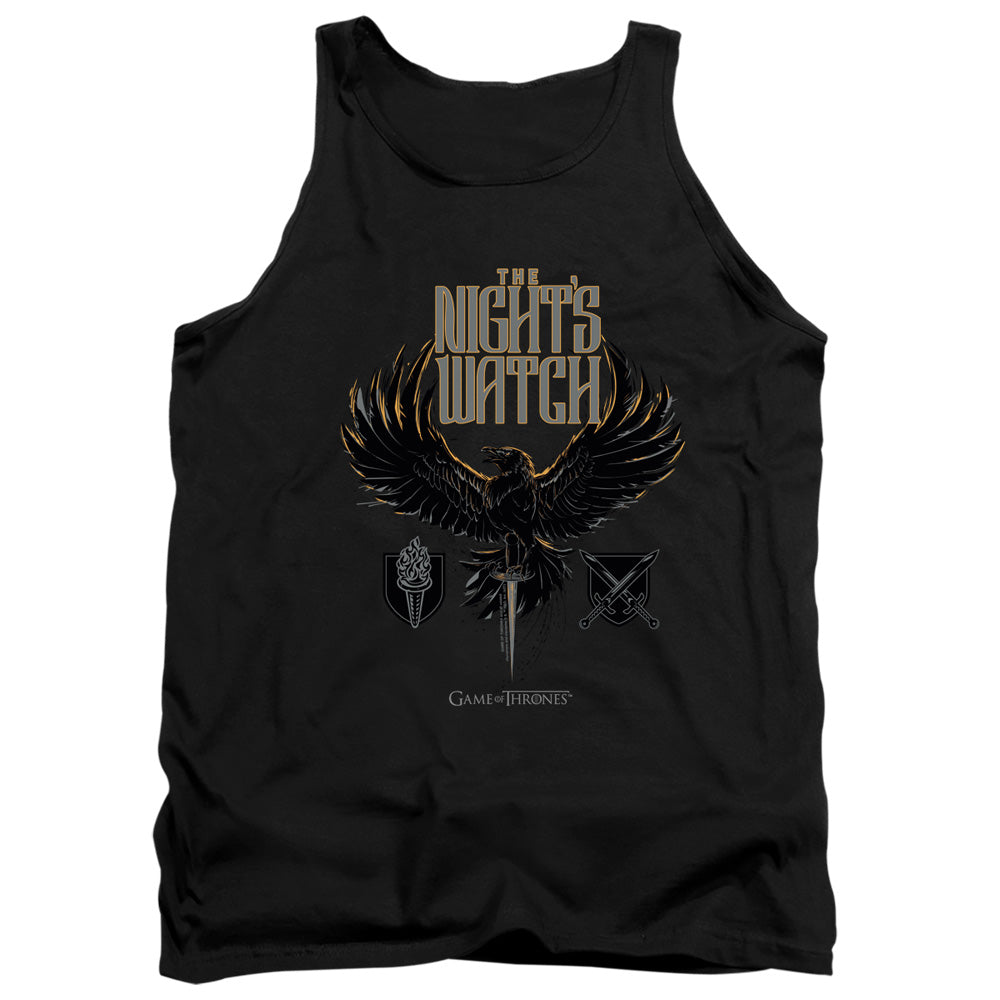 Game Of Thrones The Nights Watch Mens Tank Top Shirt Black Officially Licensed