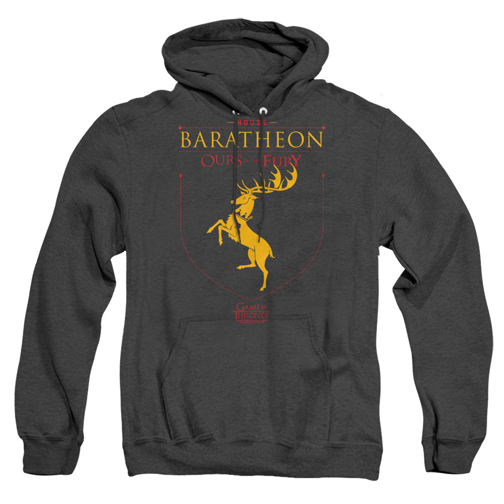 Game Of Thrones House Baratheon Sigil Heather Mens Hoodie Black Officially Licensed