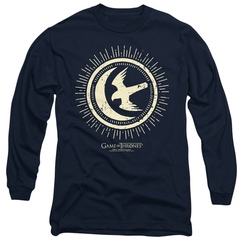 Game Of Thrones Arryn Burst Sigil Mens Long Sleeve Shirt Navy Officially Licensed