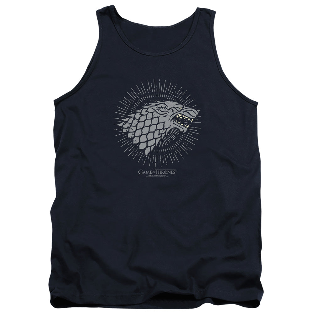Game Of Thrones Stark Burst Sigils Mens Tank Top Shirt Navy Officially Licensed