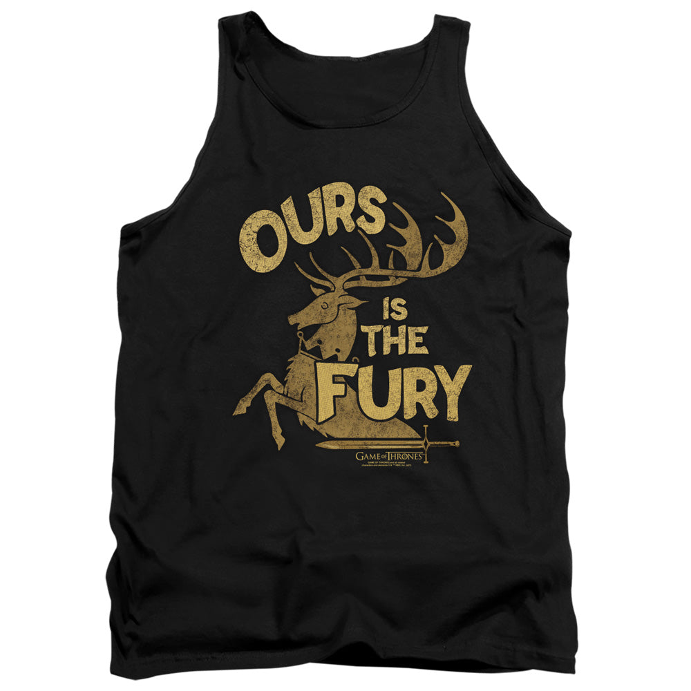 Game Of Thrones Fury Mens Tank Top Shirt Black Officially Licensed