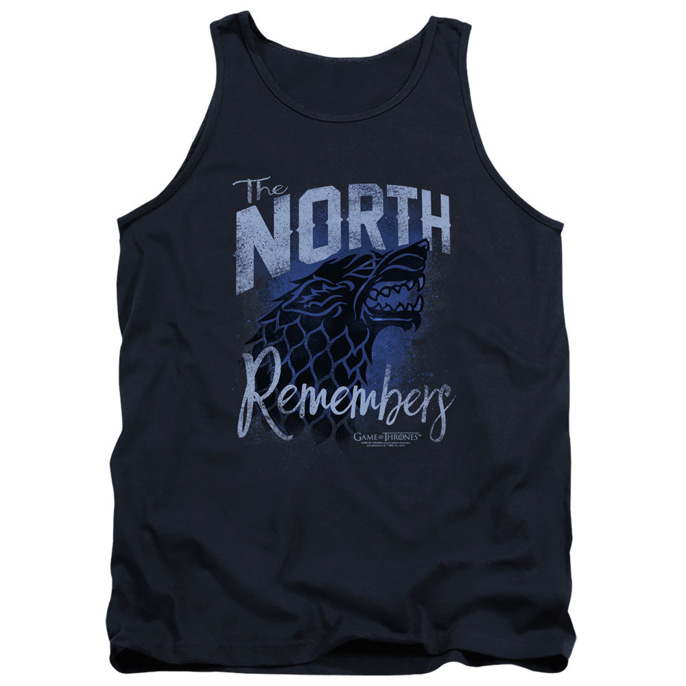 Game Of Thrones The North Remembers Mens Tank Top Shirt Navy Officially Licensed