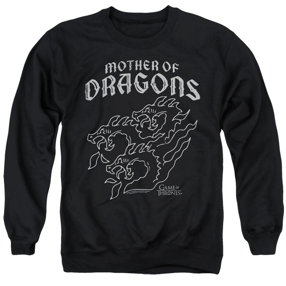 Game Of Thrones Mother Of Dragons Mens Crewneck Sweatshirt Black Officially Licensed