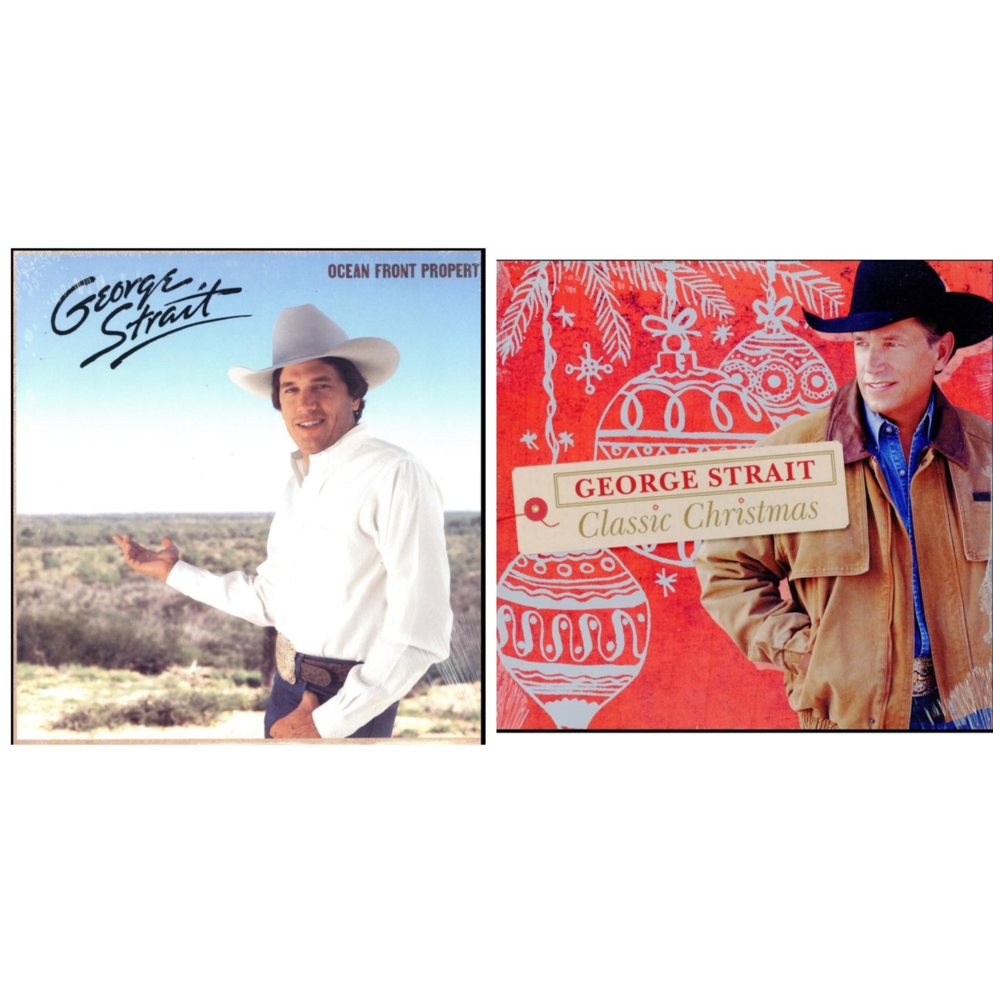 George Strait - Ocean Front Property (LP) & Classic Christmas (LP)
