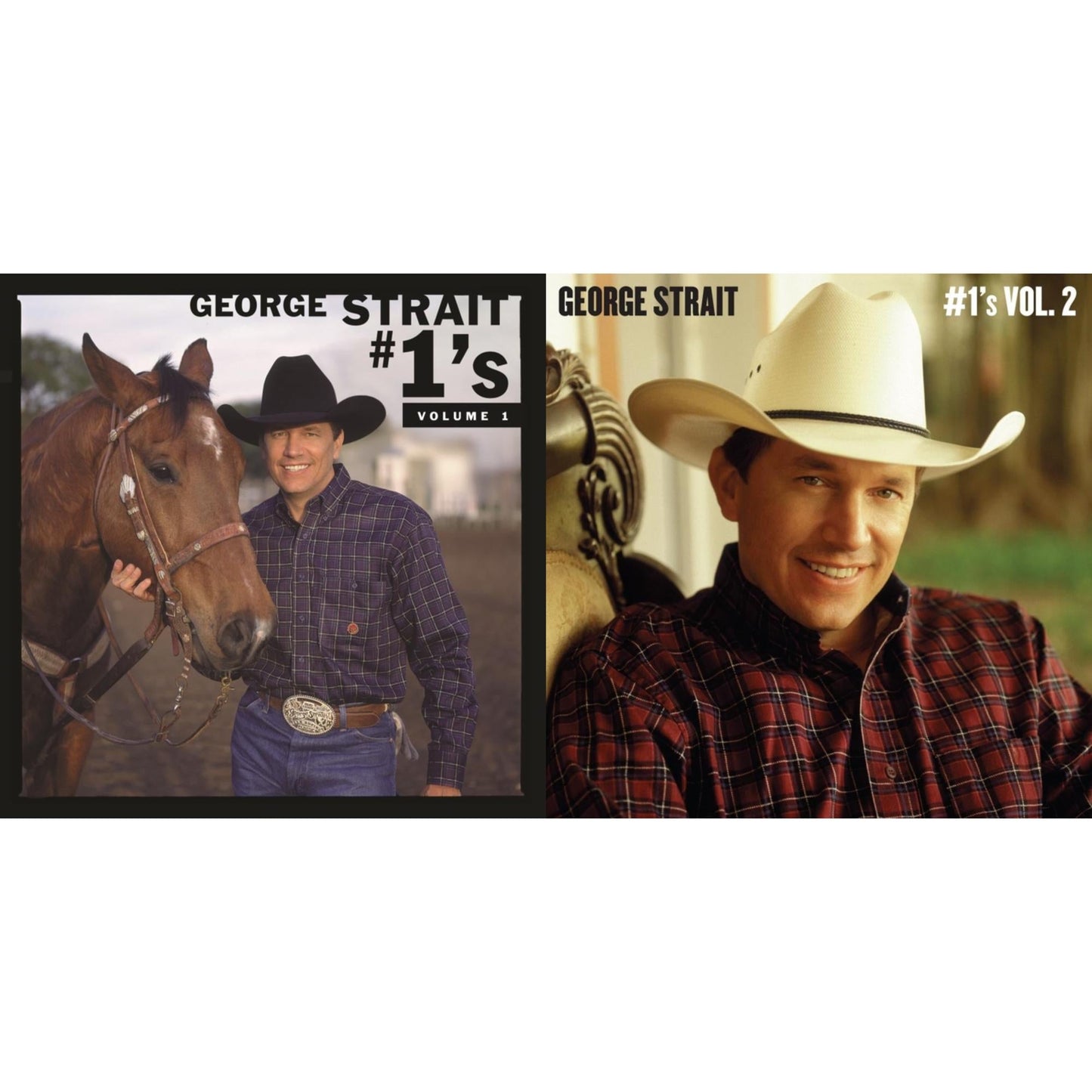 George Strait - #1'S Volume 1 (Blue LP Vinyl) & #1'S Volume 2 (Tan LP Vinyl)
