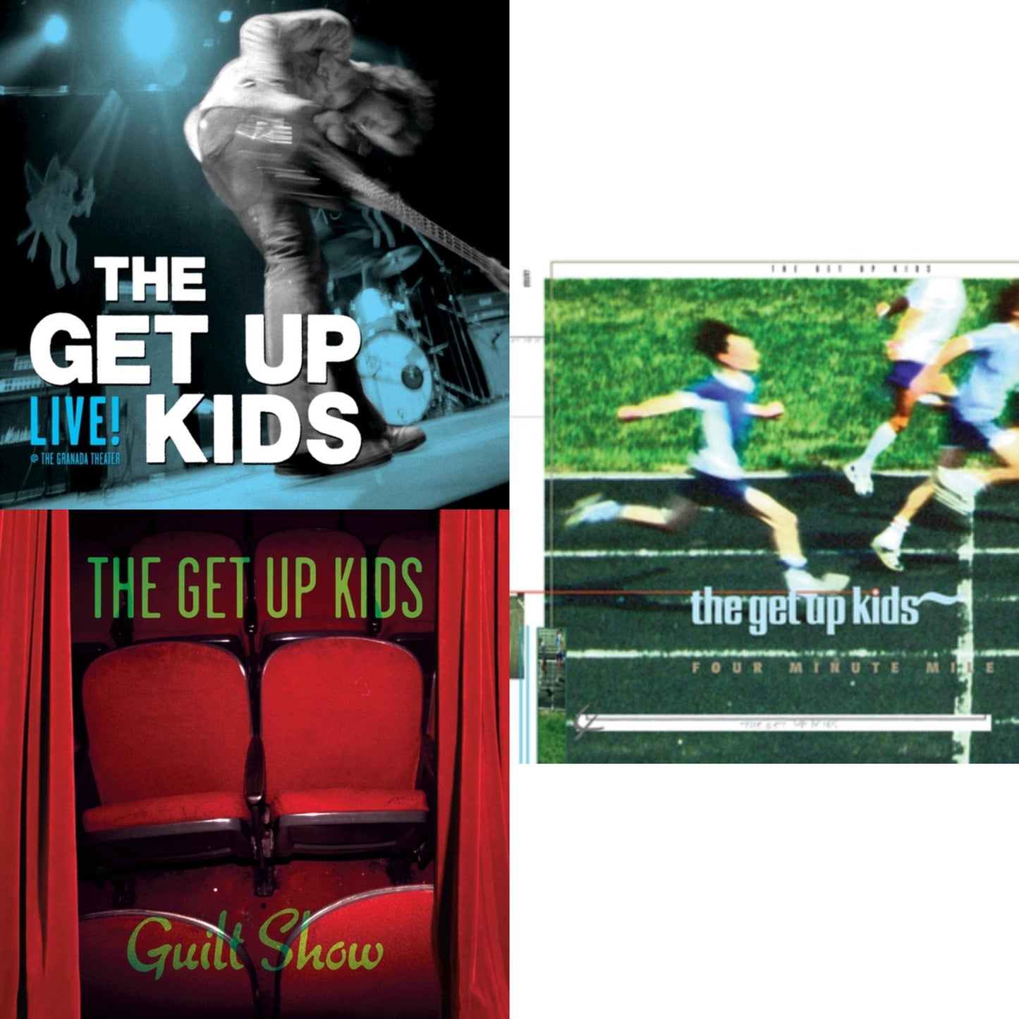 Get Up Kids - Live @ The Granada Theater (Limited/2LP) & Guilt Show (Coke Bottle Clear With Red Splatter LP Vinyl/Limited Edition) & Four Minute Mile