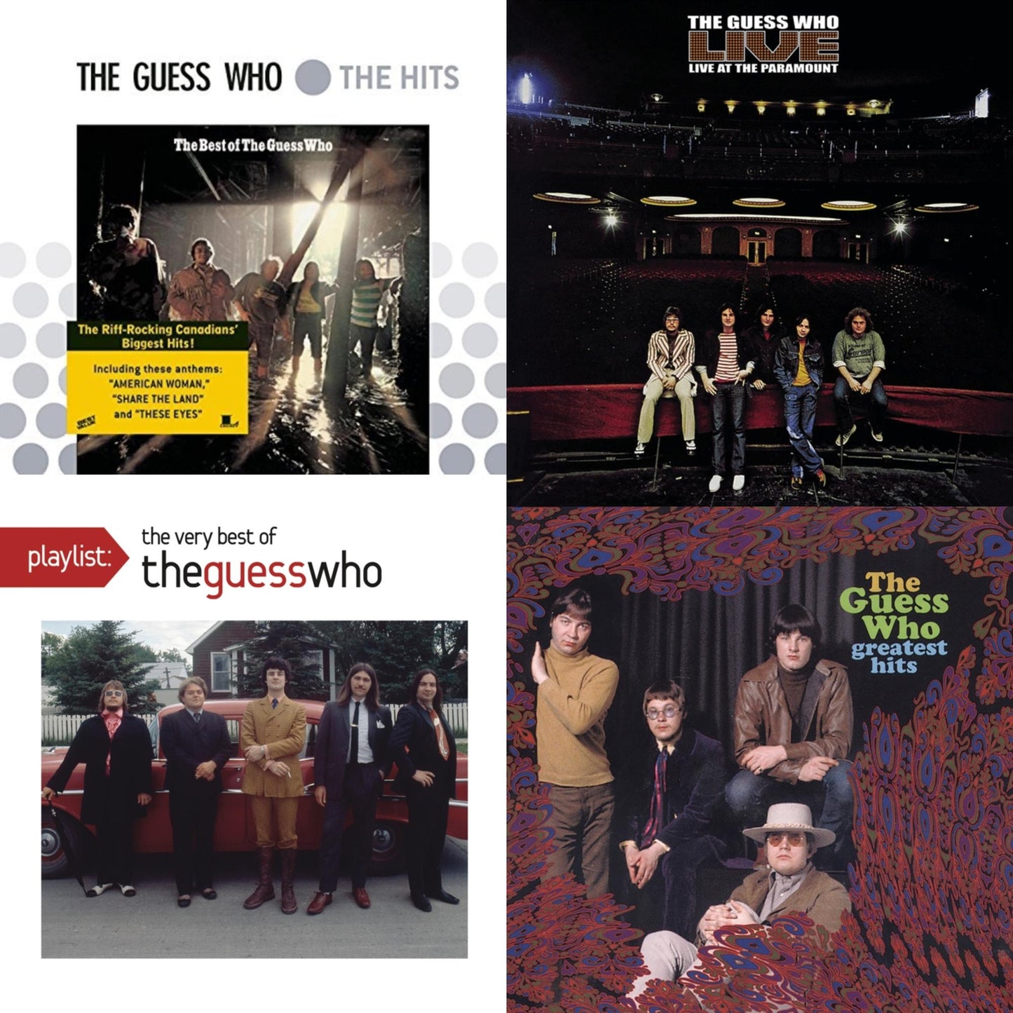 Guess Who - Best Of Guess Who & Live At The Paramount & Playlist: Very Best Of The Guess Who & Greatest Hits - CD Bundle