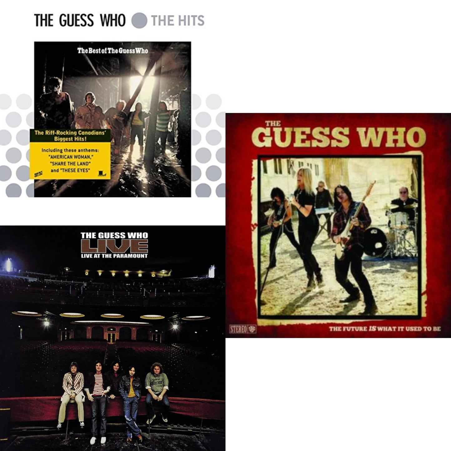 Guess Who - Best Of Guess Who & Live At The Paramount & Future Is What It Used To Be - CD Bundle