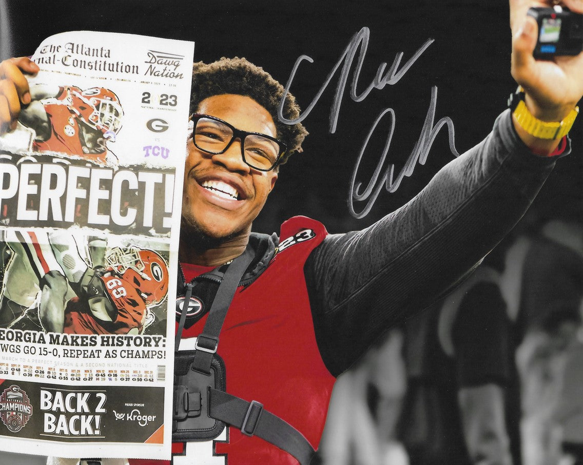 Nolan Smith Georgia Bulldogs 2021 National Championship Autographed 11" x 14" Football Photo