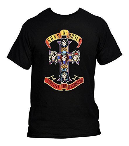 Guns N Roses Men'S Guns N' Roses Cross T Shirt, Black, Xx-Large Mens T Shirt Officially Licensed