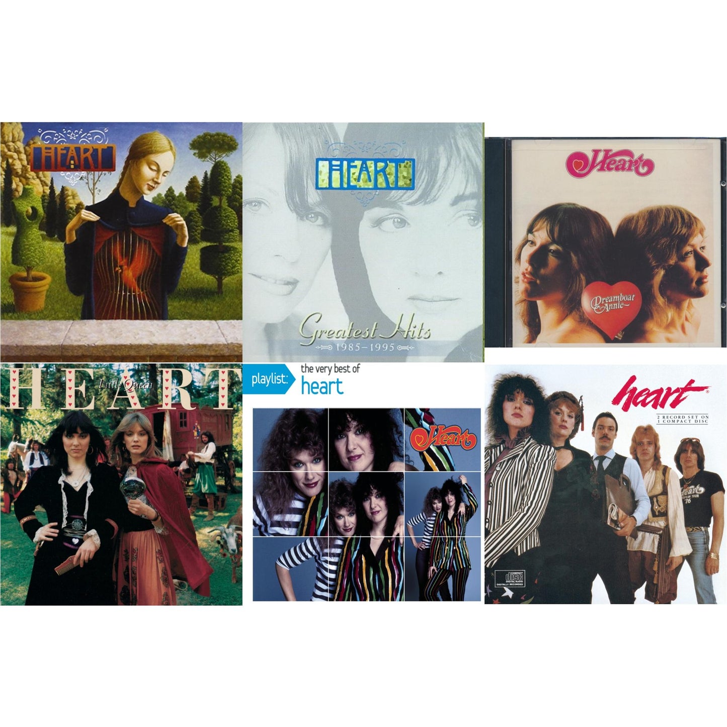 Heart - Greatest Hits & Greatest Hits 1985 -1995 & Dreamboat Annie & Little Queen & Playlist: Very Best Of Heart & Greatest Hits - CD Bundle