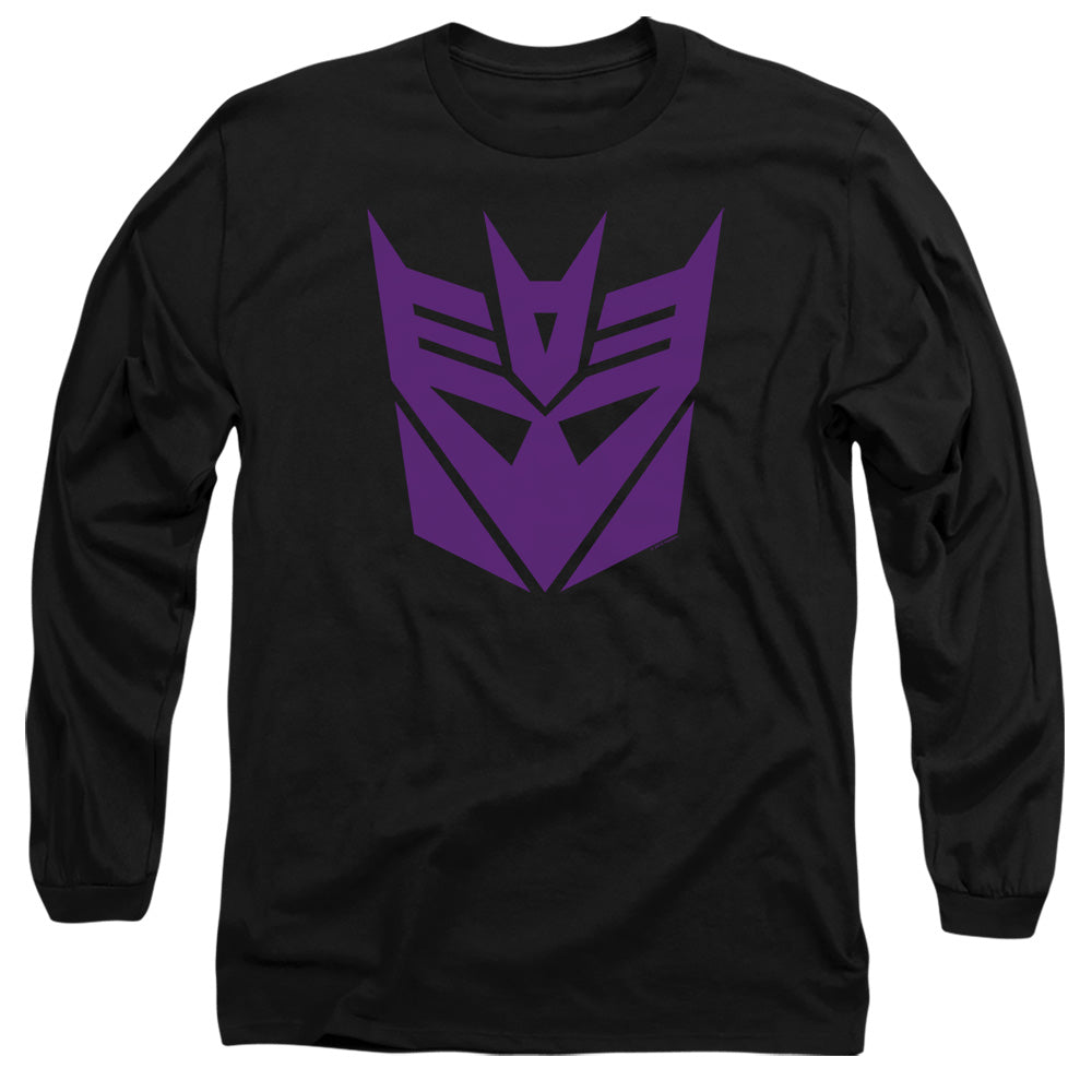 Transformers Decepticon Mens Long Sleeve Shirt Black Officially Licensed
