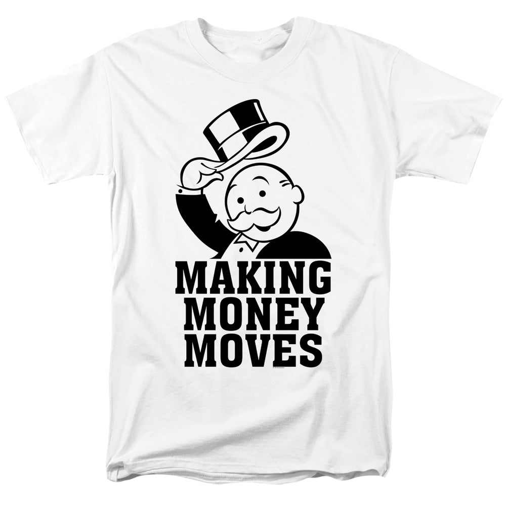 Monopoly Money Moves Mens T Shirt White Officially Licensed