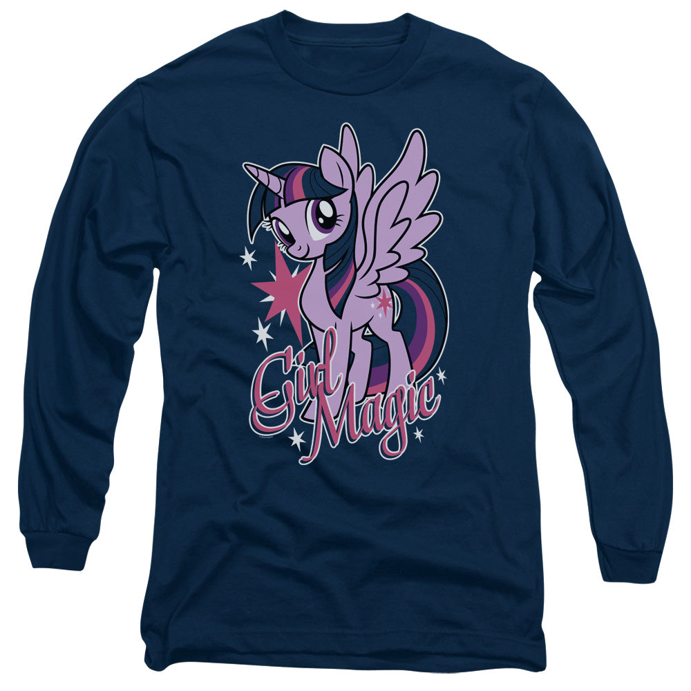 My Little Pony Tv Girl Magic Mens Long Sleeve Shirt Navy Officially Licensed